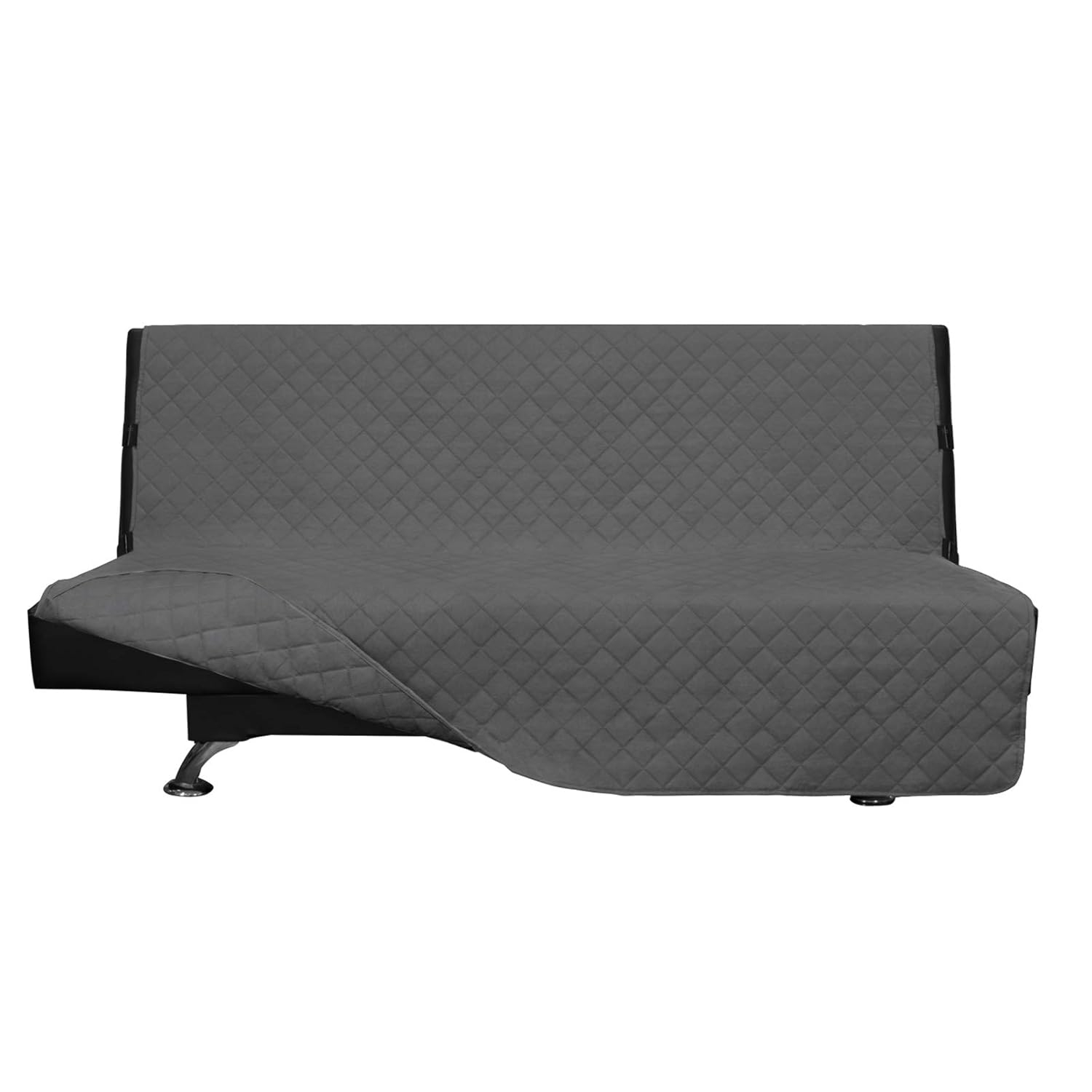 Easy-Going Futon Reversible Sofa Slipcover Water Resistant Couch Cover(Futon, Gray/Light Gray)