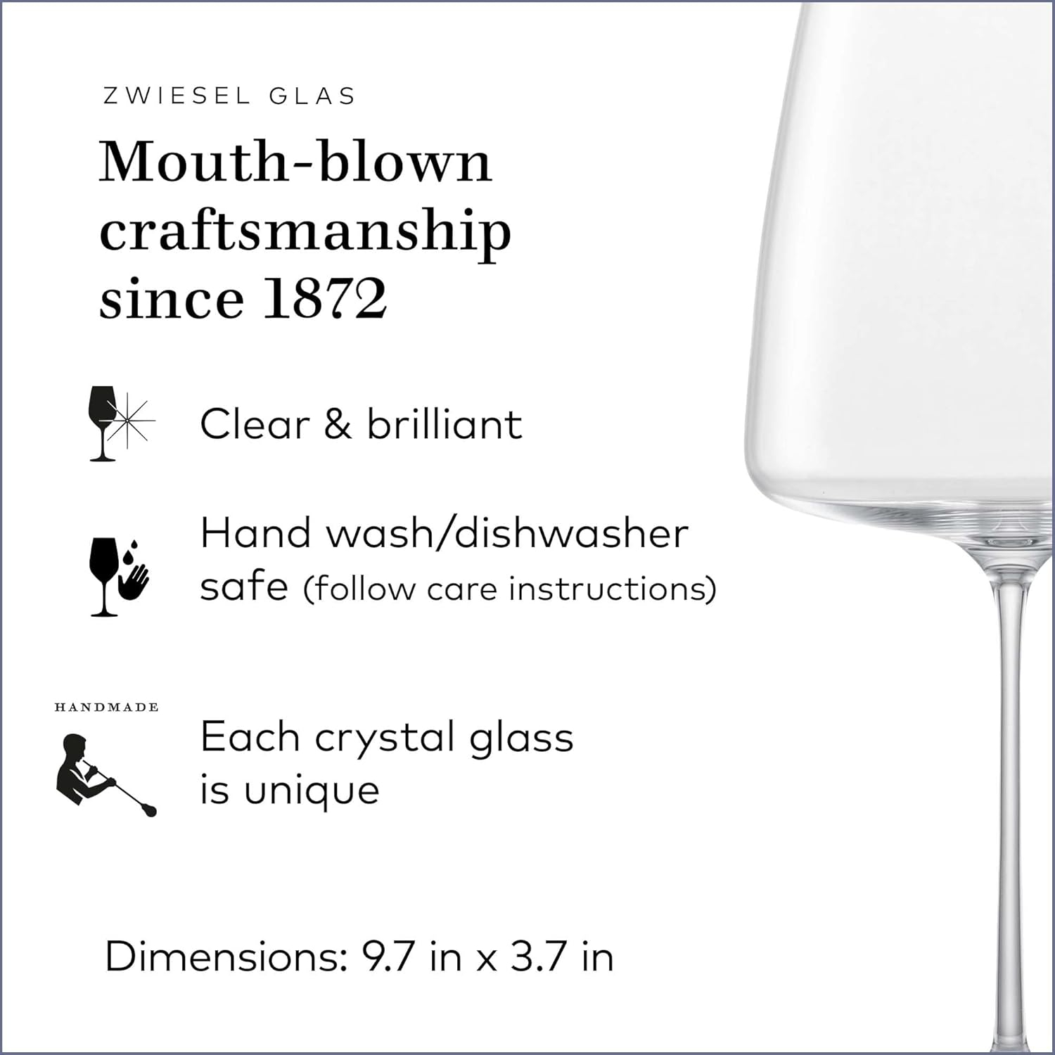 Simplify Transparent Red Wine Glass Set, 18.8oz