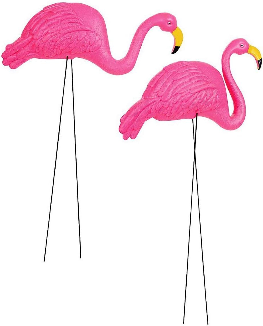 Rhode Island Novelty Two 26" Pink Flamingo Party Decoration Yard Ornaments
