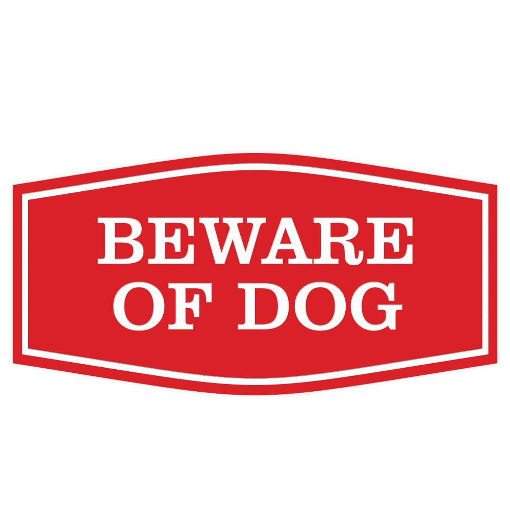Large Red ABS Plastic Beware of Dog Sign