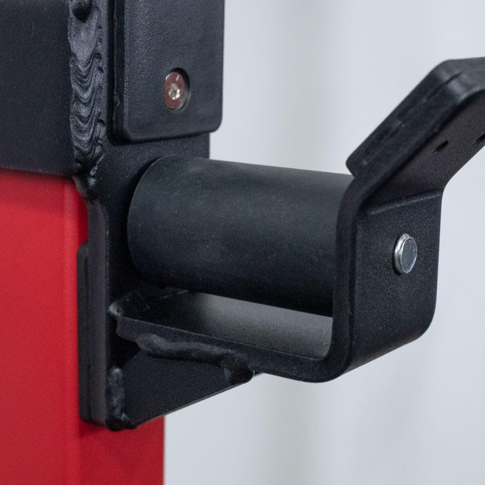 Black Steel Roller J-Hooks for Power Rack Attachment
