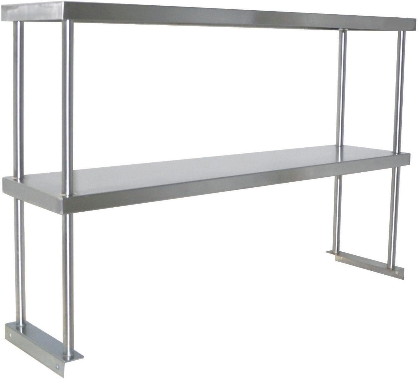 Adjustable Double Overshelf 12 x 36 - Stainless Steel for Work Table