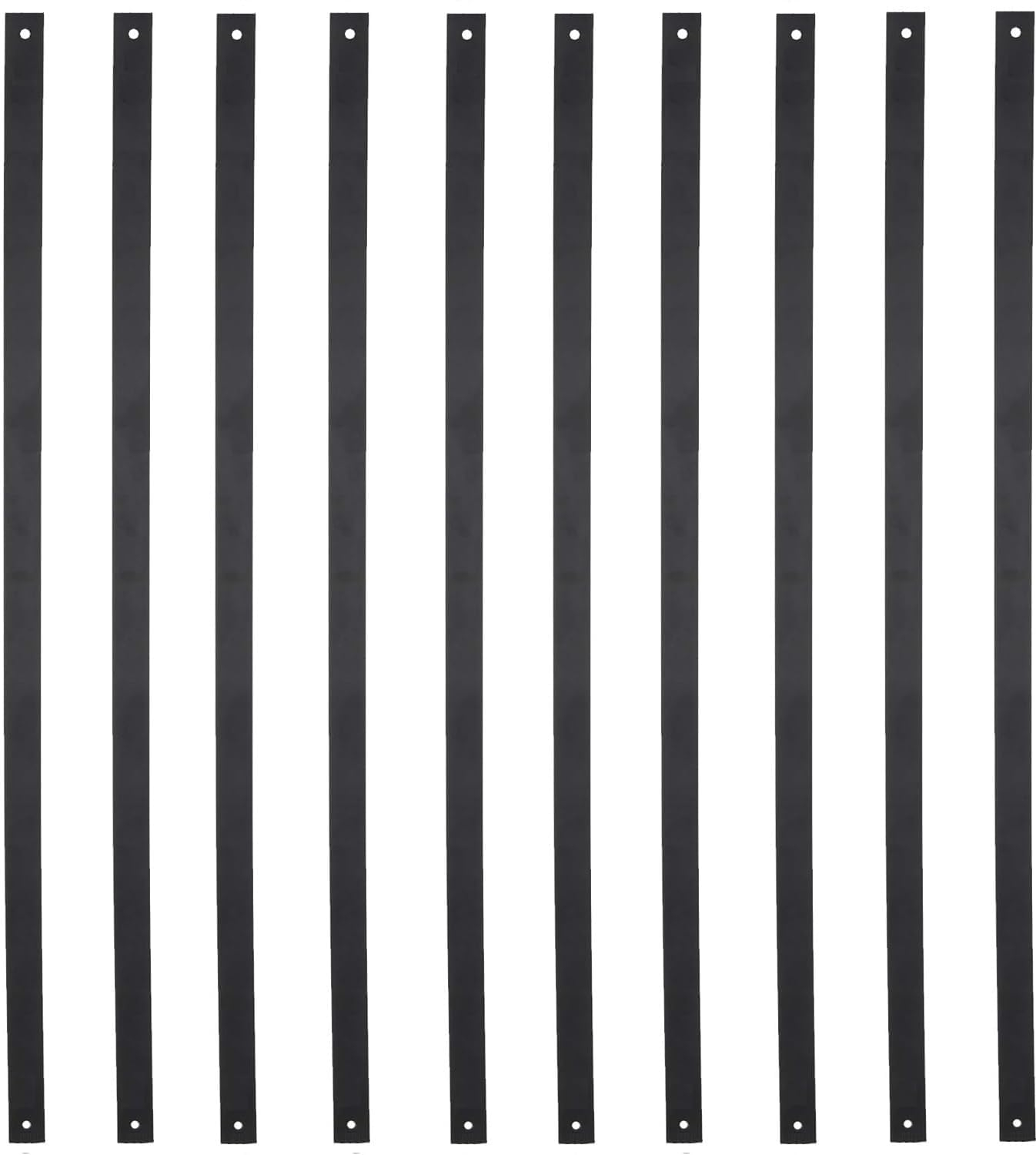 26 Pack Deck Balusters 36”Thicker Rectangle Staircase Baluster Black Metal Deck Spindle and Stairs Railing,Hollow Rectangle Deck Balusters for Deck Railing Porch