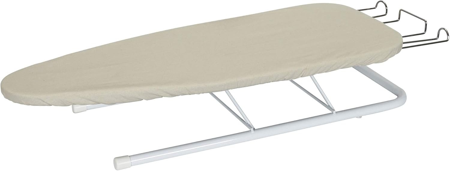 Household Essentials Portable Lightweight Tabletop Ironing Board with Retractable Iron Rest and 5mm Foam Pad