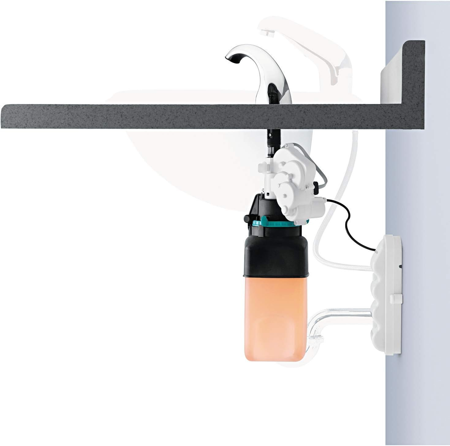 One Shot Soap Dispenser - Touch Free, 2.2 lbs, 9.75" x 13.75" x 2.88", Polished Chrome