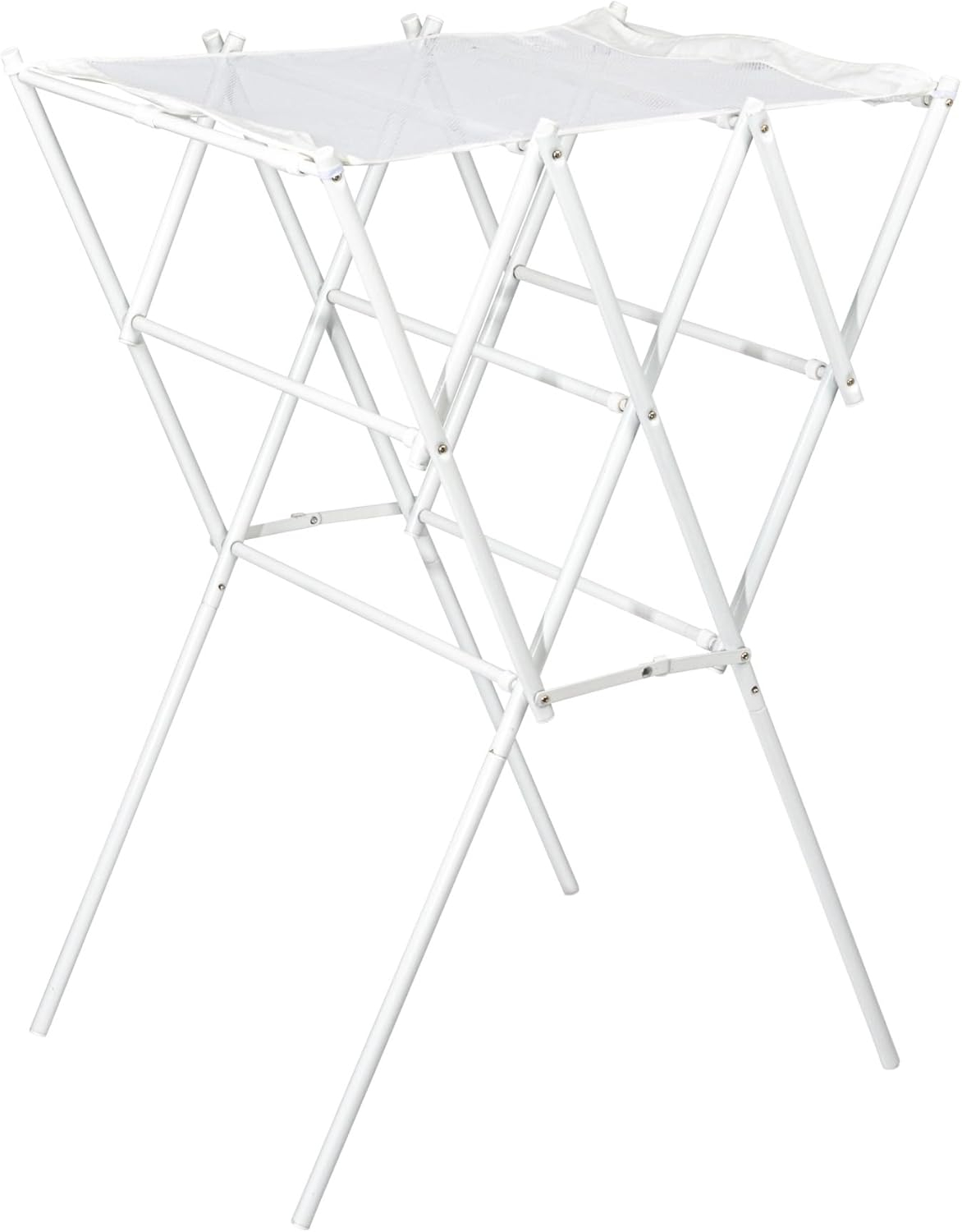 Household Essentials Clothes Drying Rack, Foldable, Expandable and Collapsible Laundry Drying Rack, White
