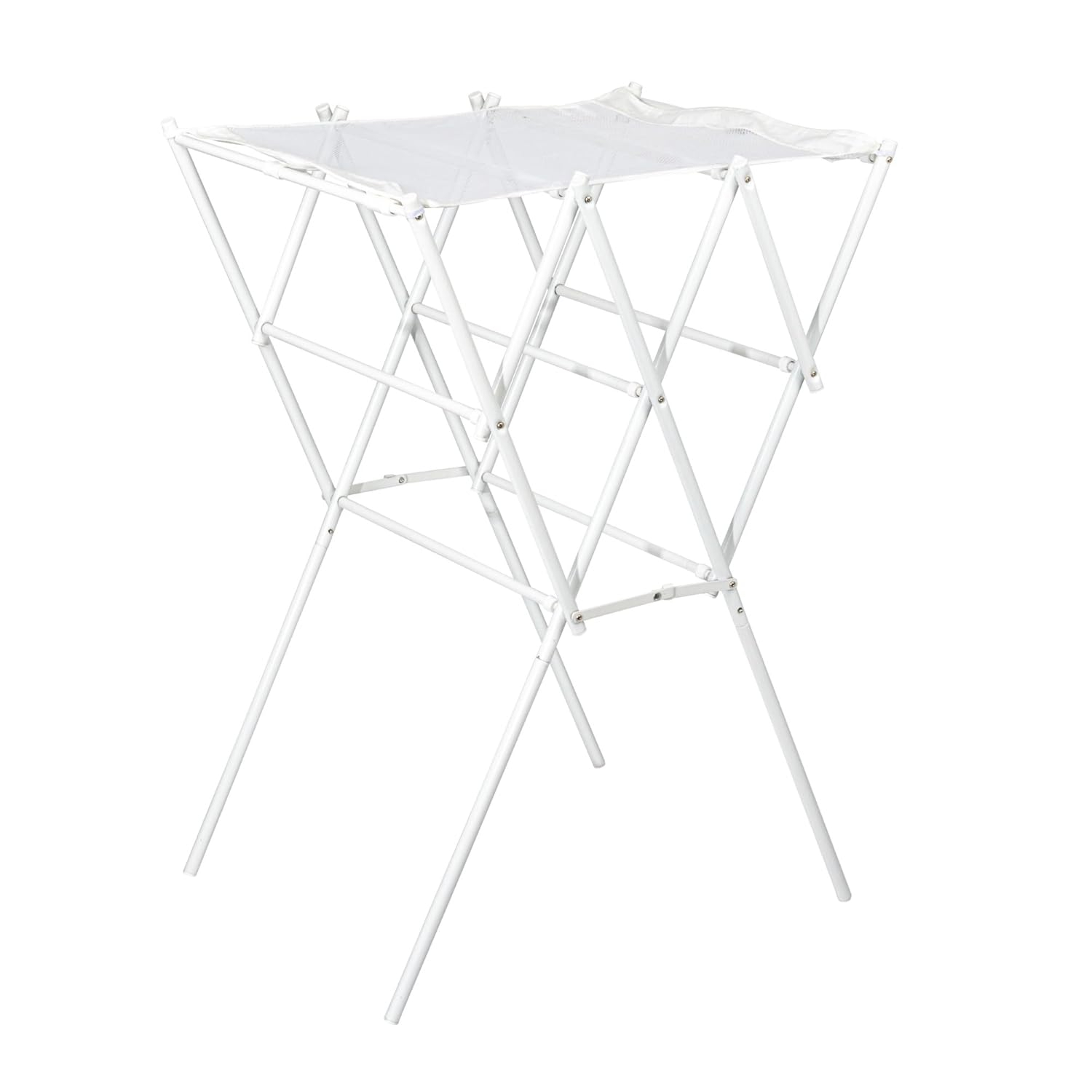Household Essentials Clothes Drying Rack, Foldable, Expandable and Collapsible Laundry Drying Rack, White