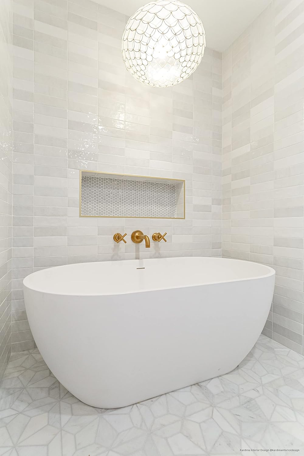 White Glossy Ceramic Wall Tile 2.5" x 8" for Bathroom and Kitchen