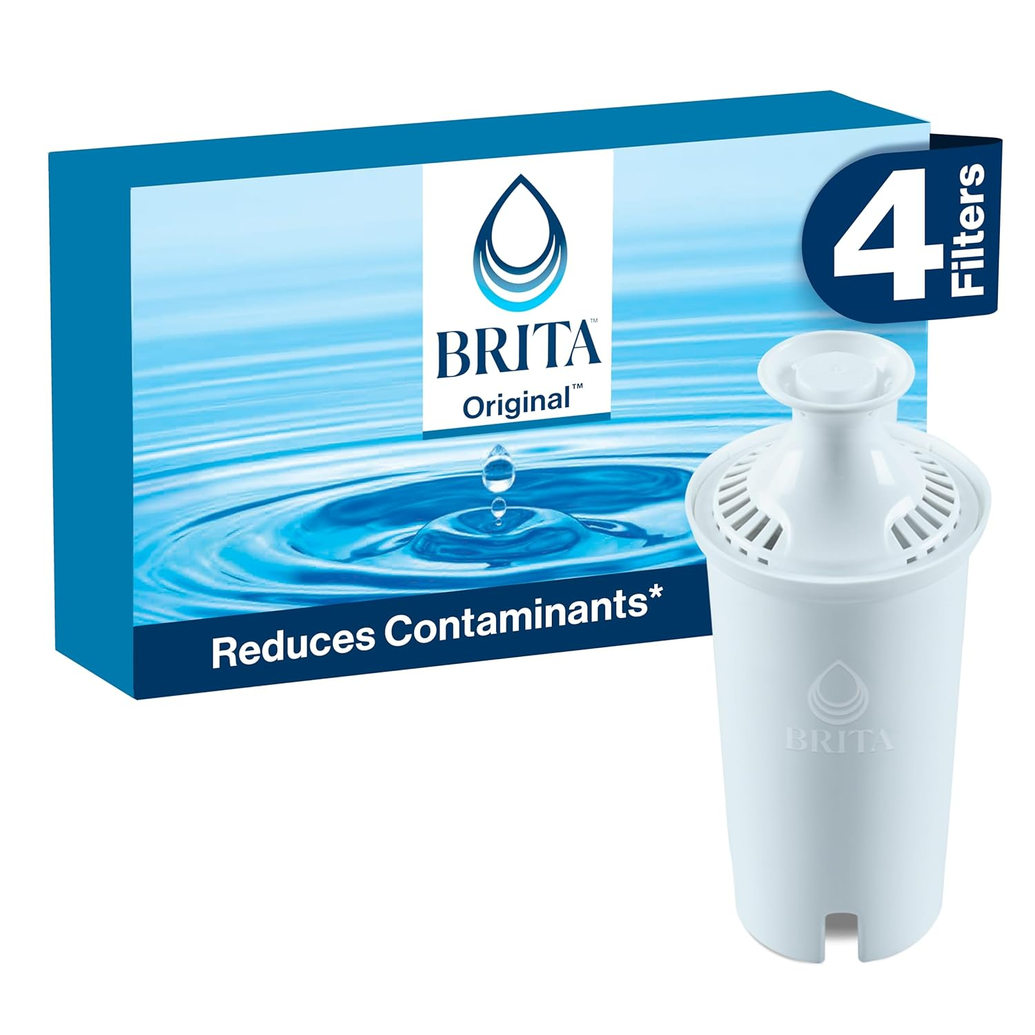 Brita 42432 Standard Water Filter, 4 Count, White