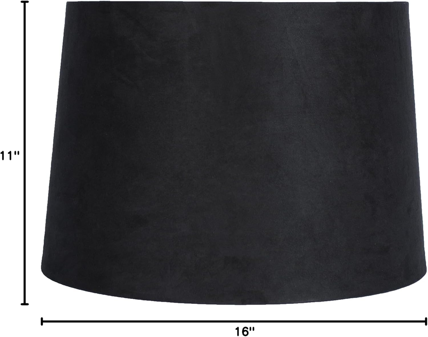 Urbanest 16" Suede Hardback Lamp Shade, Black