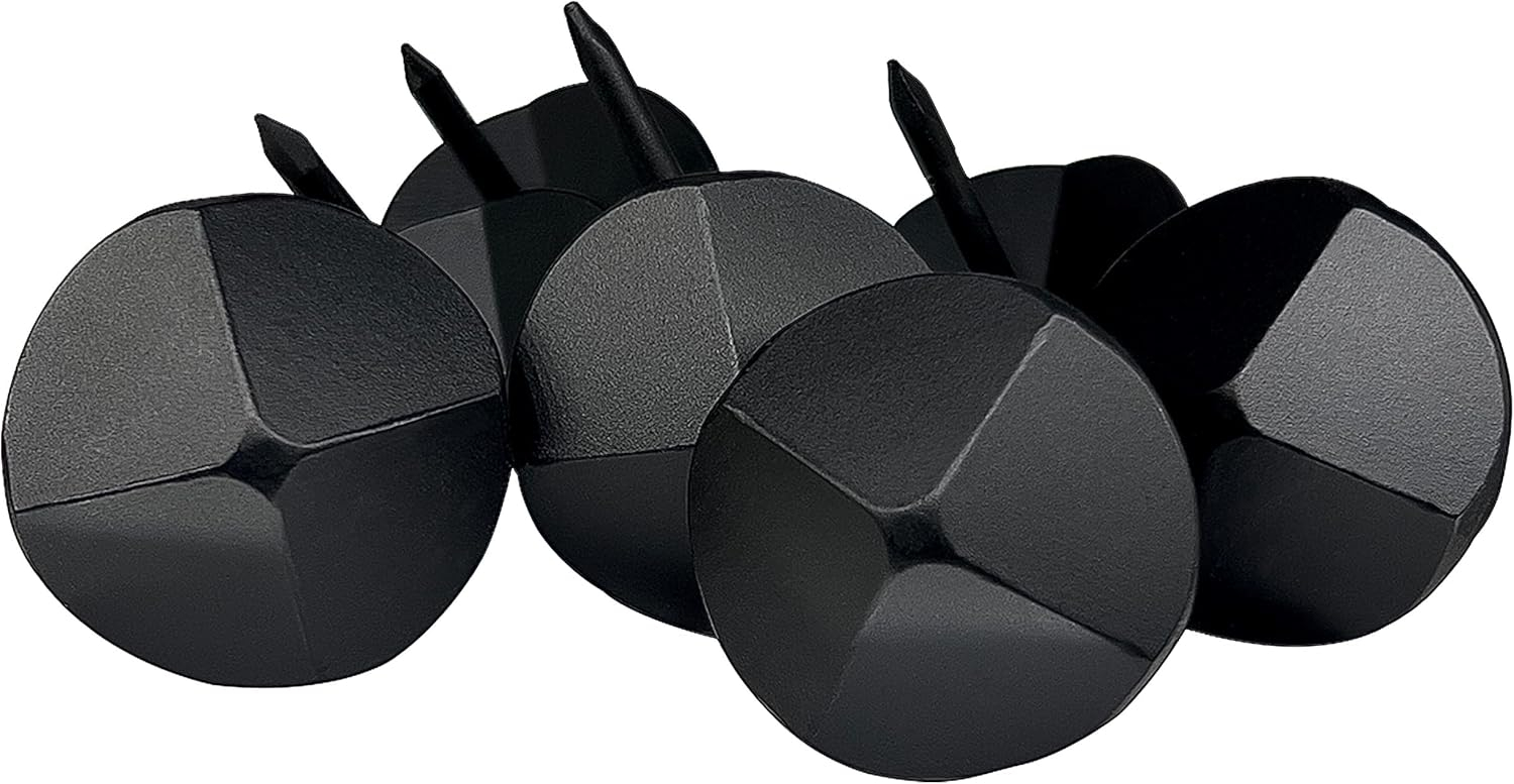 Sidco Supply 50 Pack - 1.20 Inch Iron Clavos - Decorative Nails - Black - Upholstery Tacks - Clavos - Pyramid - Antique Rustic Accent for Wood, Decorative Door Studs, Farm Barn Door, Furniture Nails