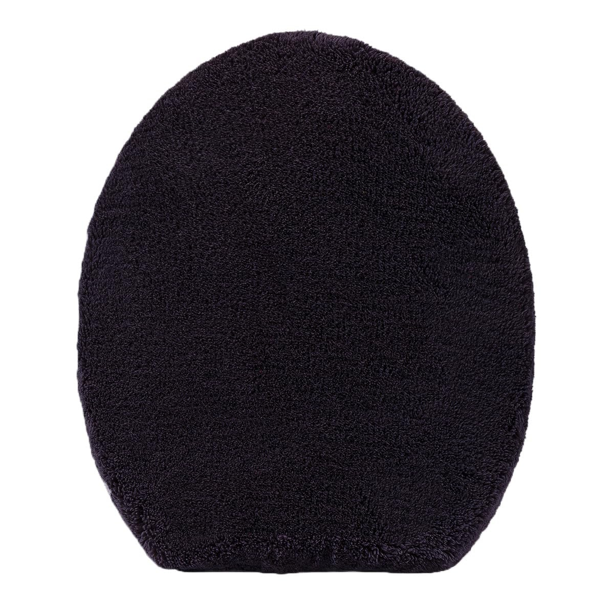 Madeals Microfiber Toilet Lid Cover Soft and Absorbent, Comfortable Bathroom Toilet Lid Cover Seat Fits Most Size Toilet Lids for Black