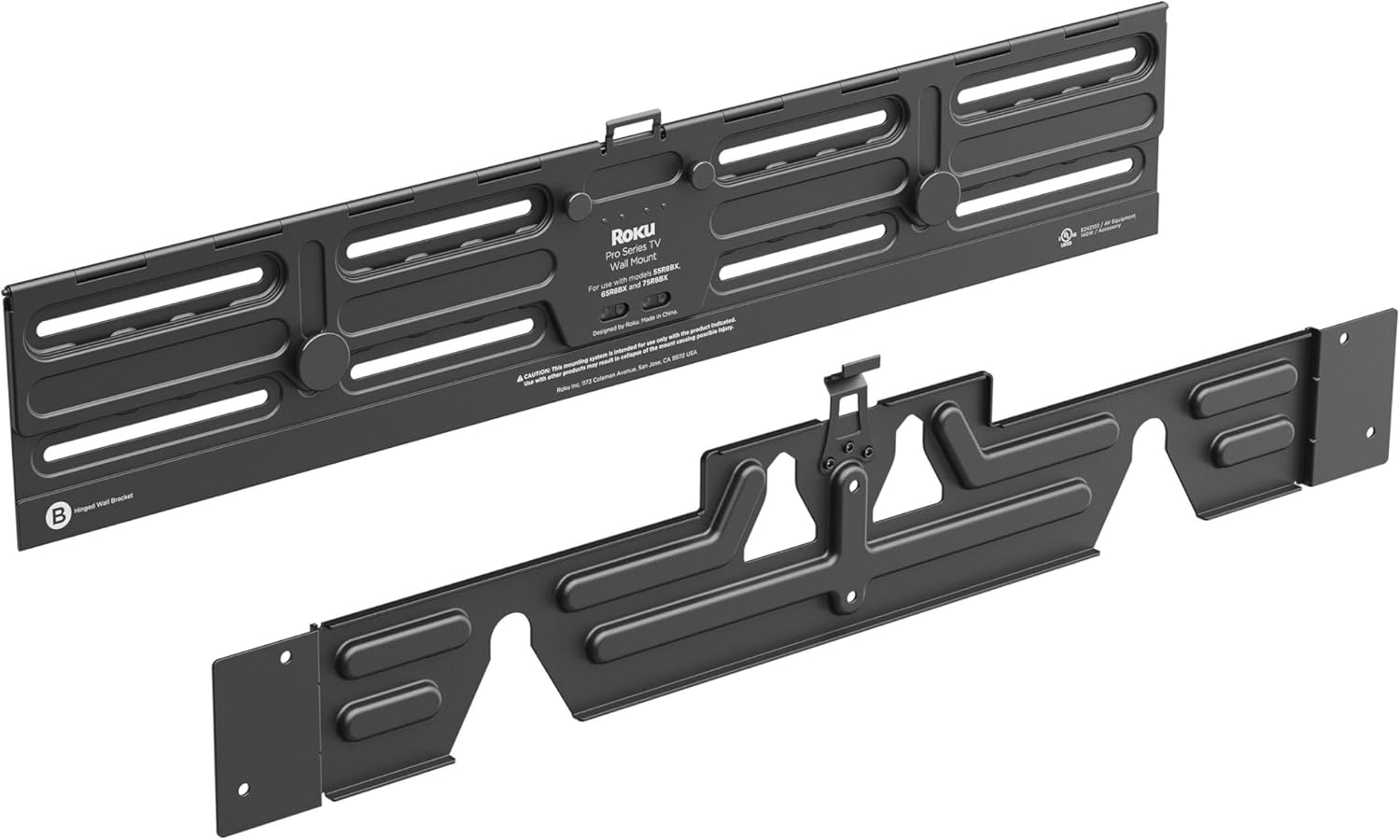 Roku Wall Mount Kit for 65-Inch Pro Series TV - Ultra-Slim with Minimalist, Flat Design - Hinged TV Mount and Kickstand for Easy Access to Cables