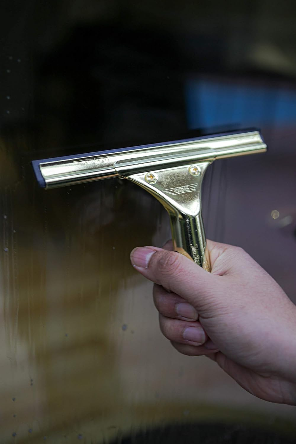 6-Inch Solid Brass Professional Window Squeegee