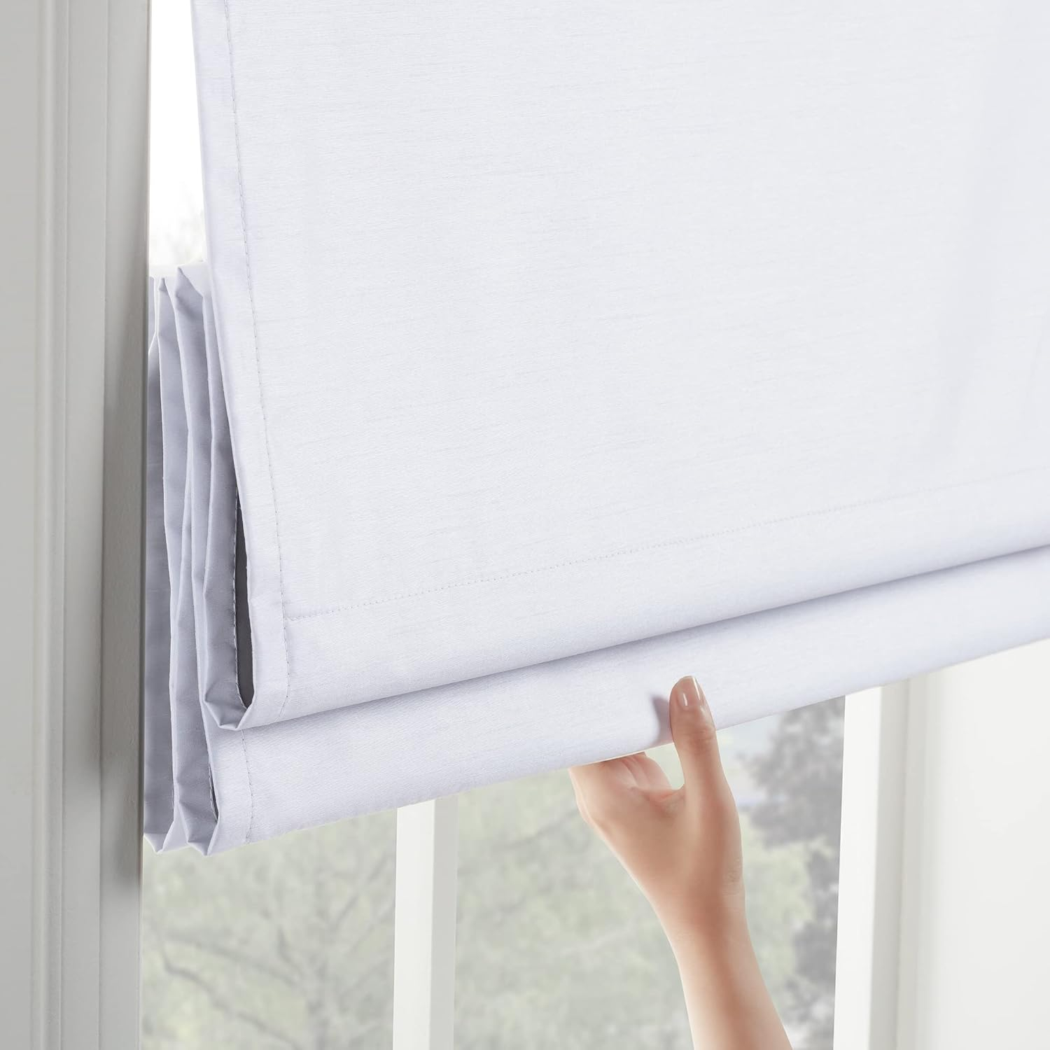 Eclipse Cordless Blackout Polyester Shade, White, 27 in x 64 in