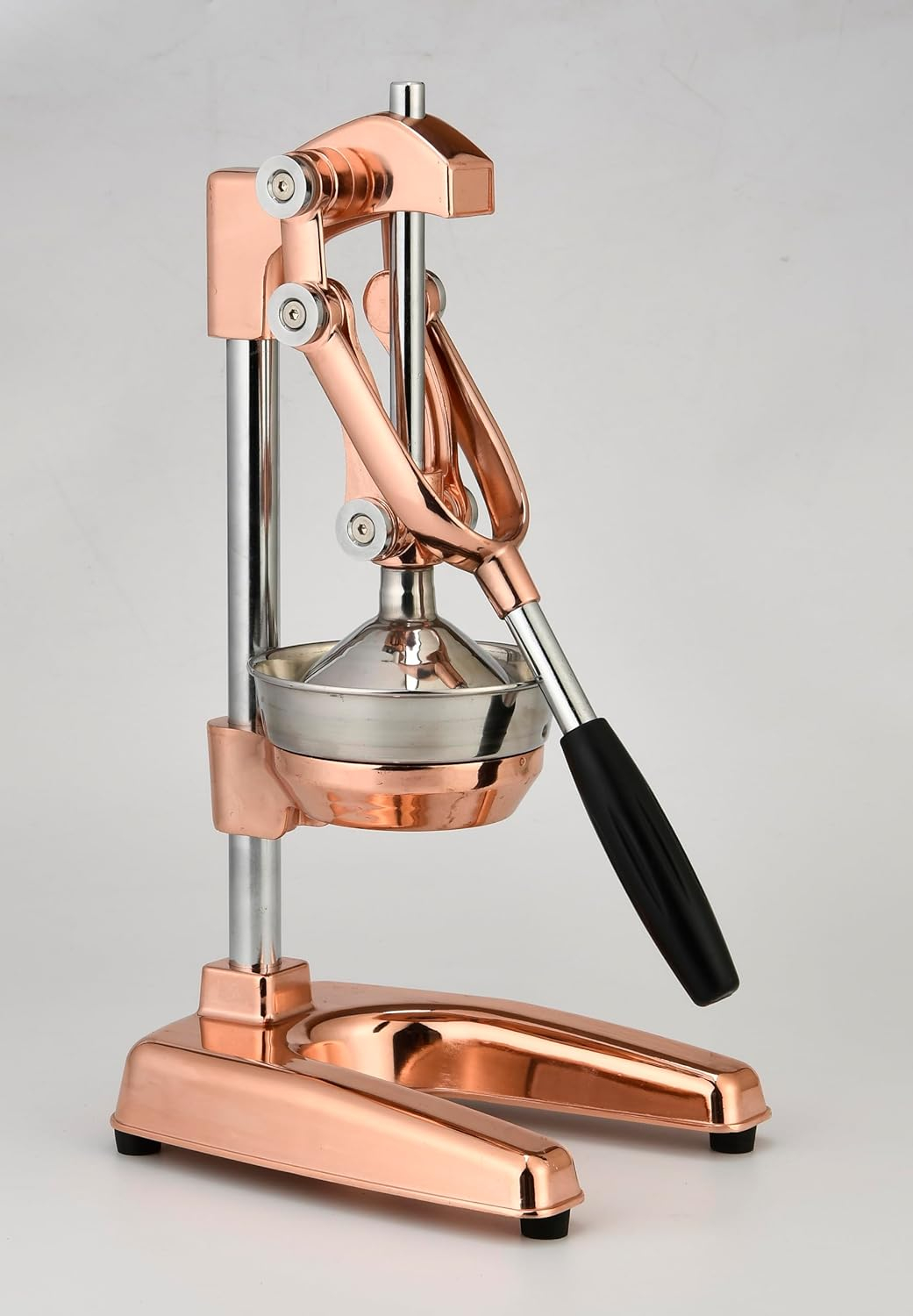 Zulay Professional Citrus Juicer - Premium Manual Citrus Press and Orange Squeezer - Metal Lemon Squeezer - Extra Tall Heavy Duty Manual Orange Juicer and Lime Squeezer Press Stand - Rose Gold