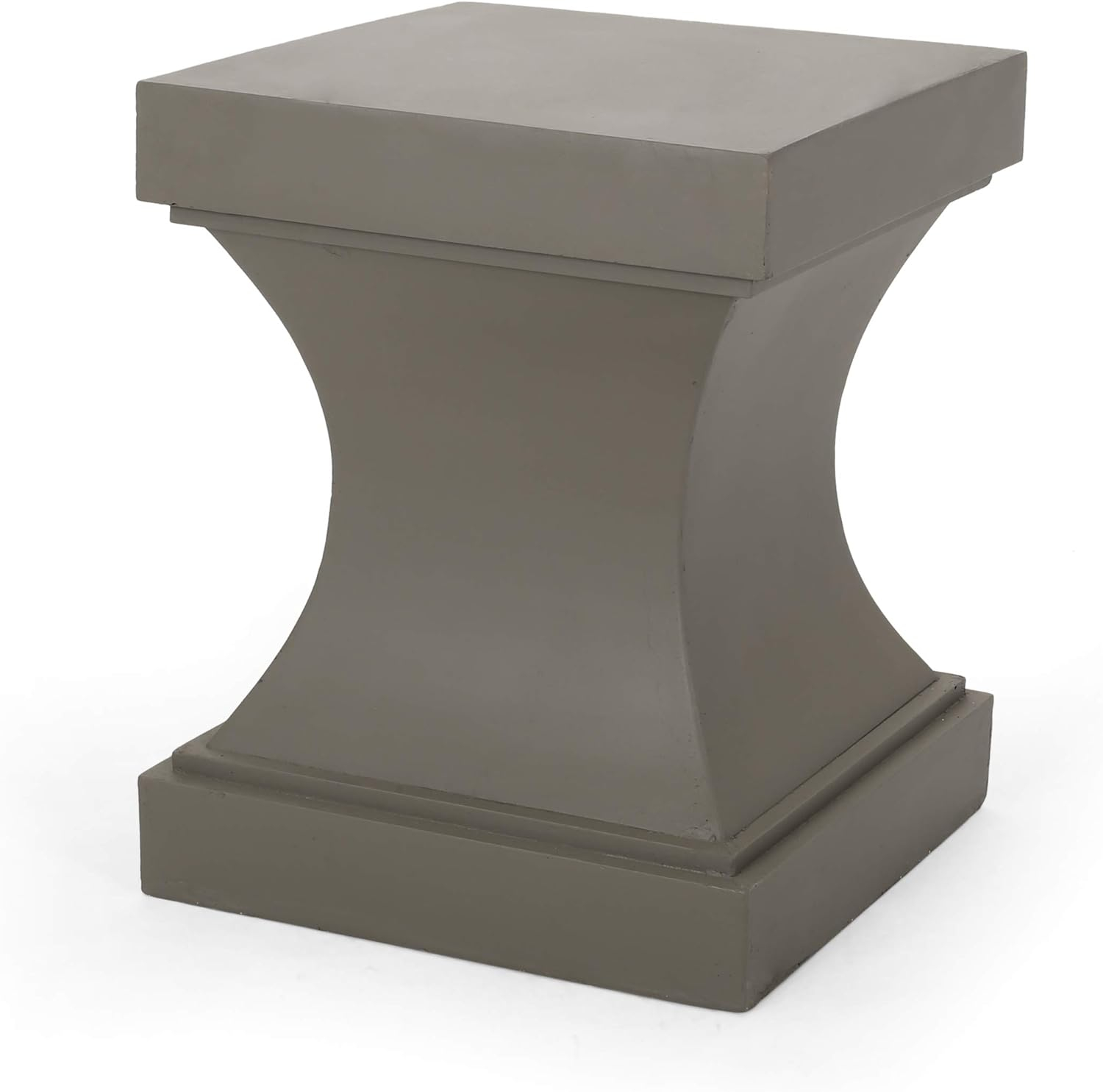 Christopher Knight Home Allison Outdoor Modern Lightweight Concrete Side Table, Light Gray