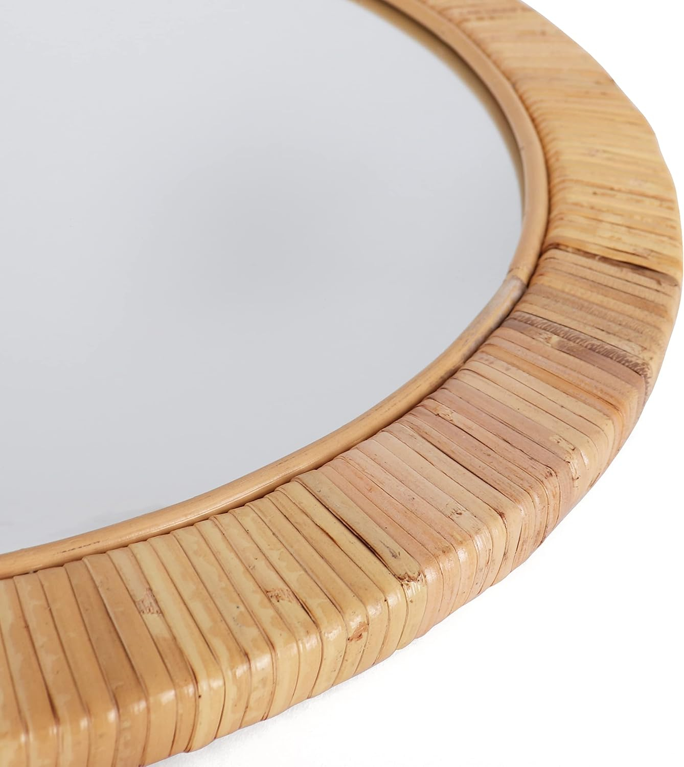 Rutledge & King 30" x 30" Brown Round Decor Wall Mirror