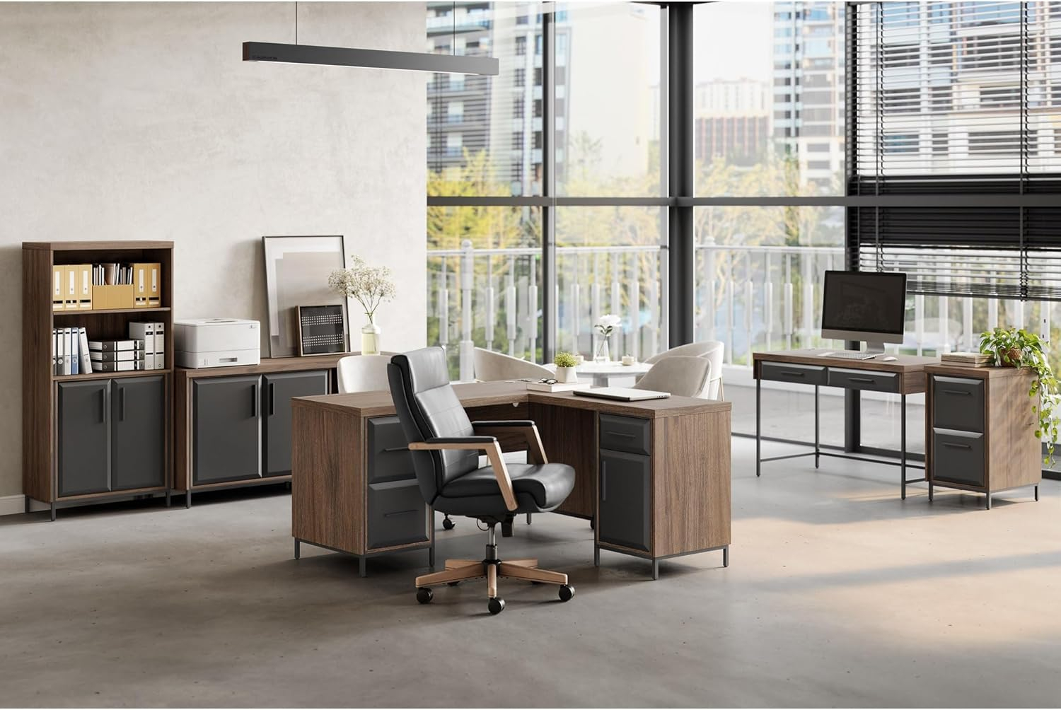 Thomasville® Alderbrook 21"D Vertical 2-Drawer File Cabinet, Walnut/Matte Black