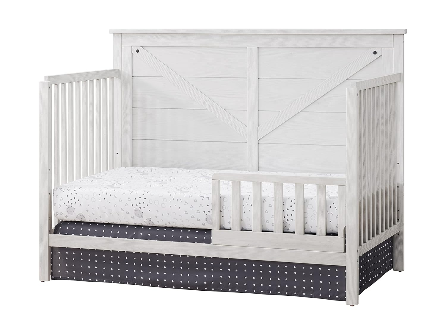 Barn White Solid Wood Toddler Bed Guard Rail