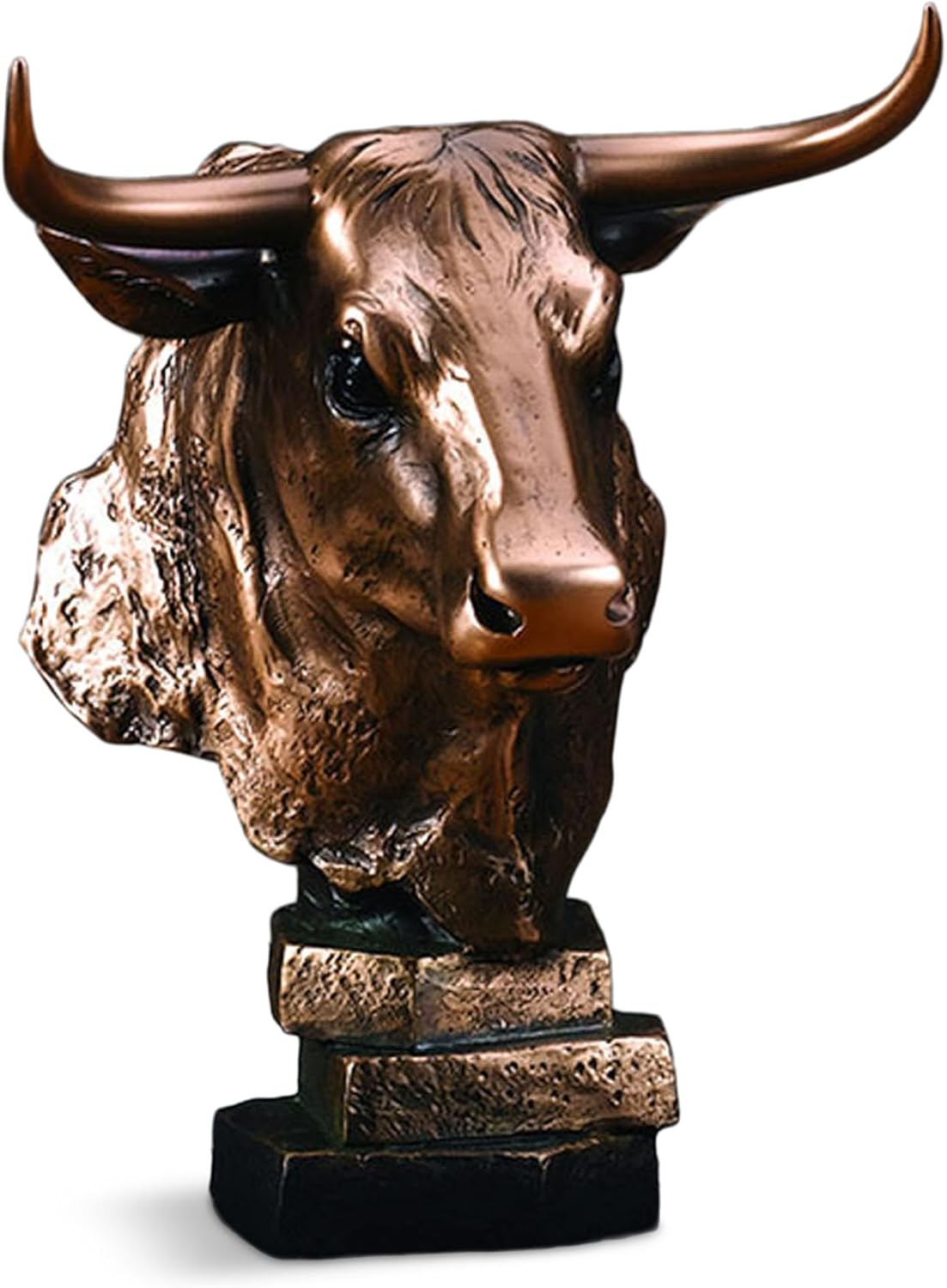 Stock Market Bull Bust - Wall Street Bronze Finish Statue Figurine