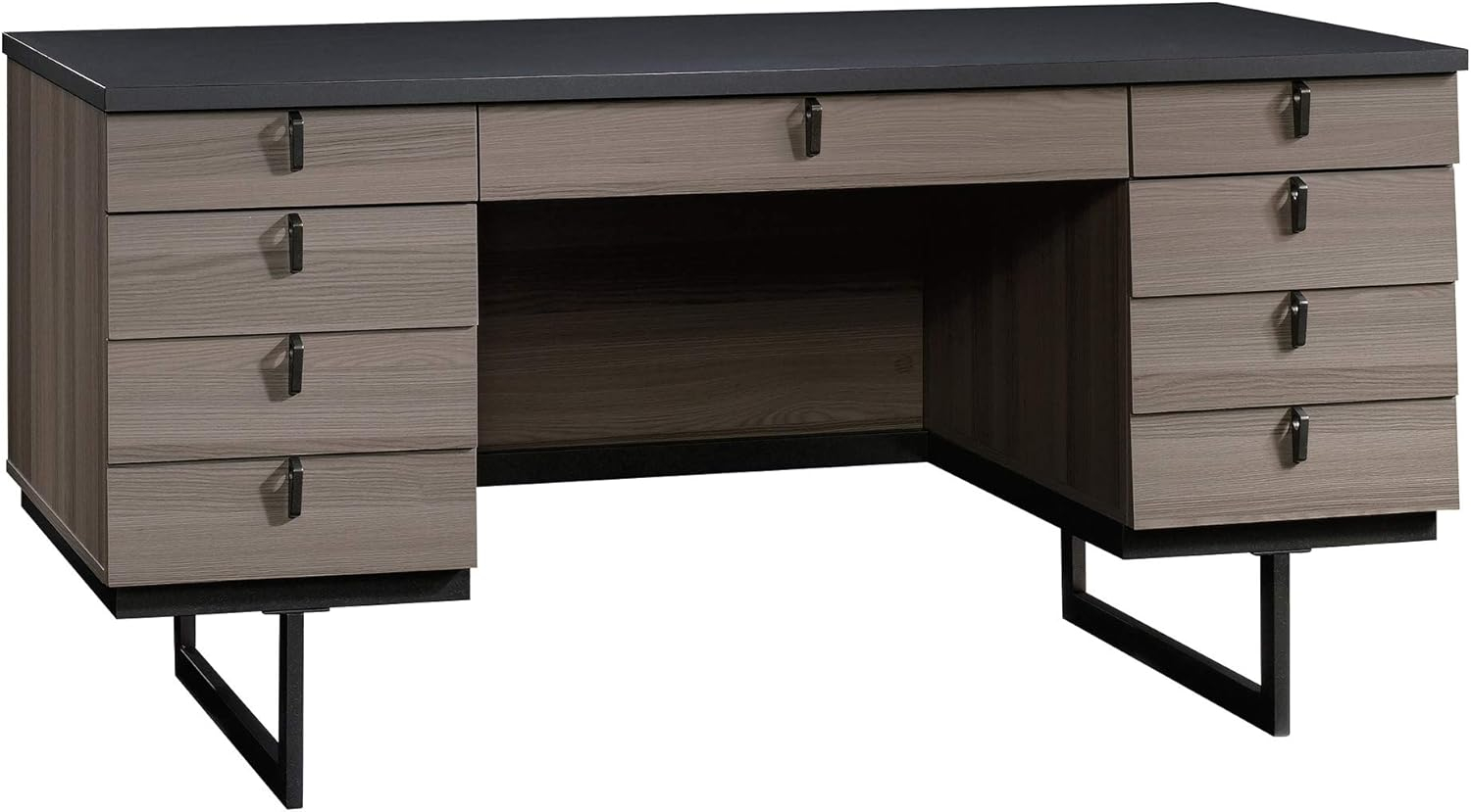Sauder International Lux Executive Desk, Diamond Ash Finish