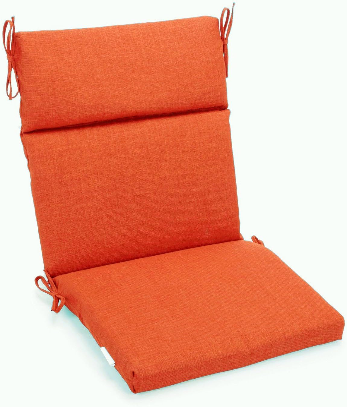 Blazing Needles Spun Polyester Outdoor Seat/Back Chair Cushion-Size:22"x45",Style:Tangerine Dream
