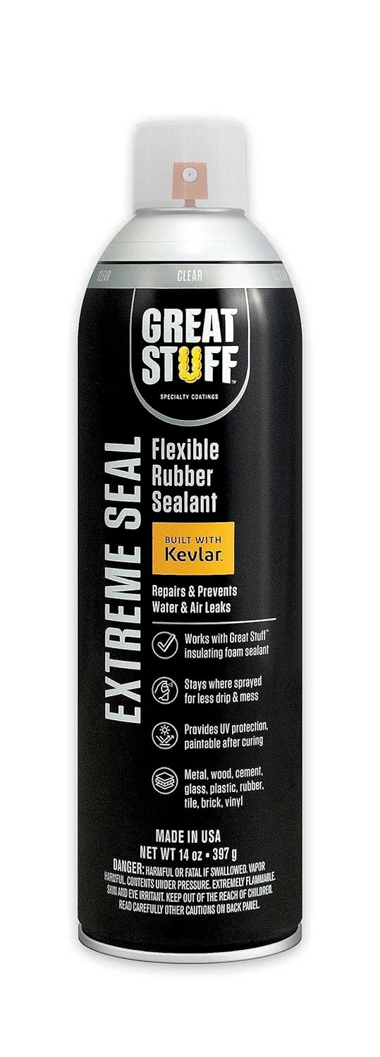 Great Stuff Leak Sealer,Rubber,Clear,Spray GSEC14101