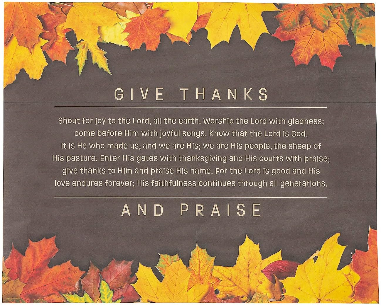 Fun Express Thanksgiving Prayer Paper Placemats - 25 Pieces