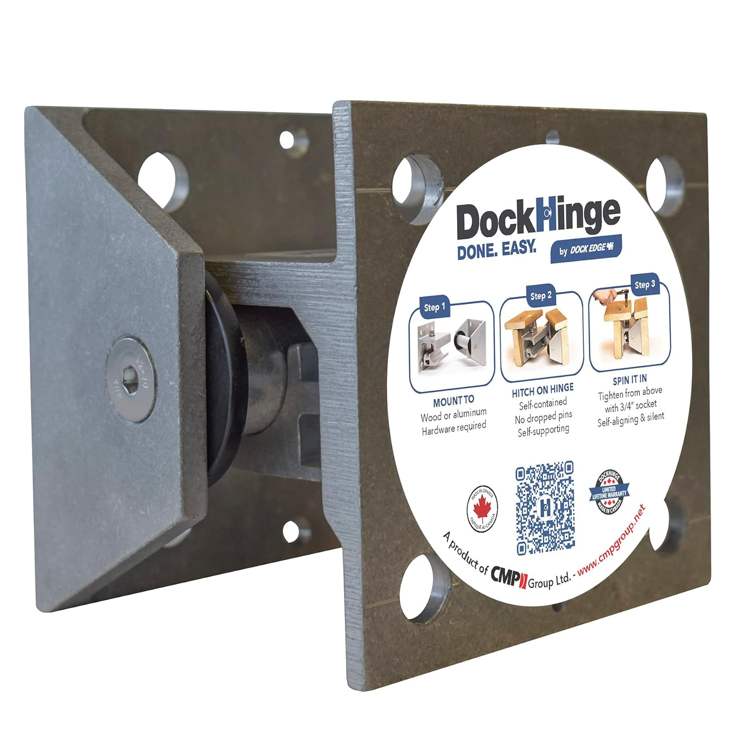 Dock Edge DE85329F Dock Hinge Coupler For 1/2" Carriage Bolts.