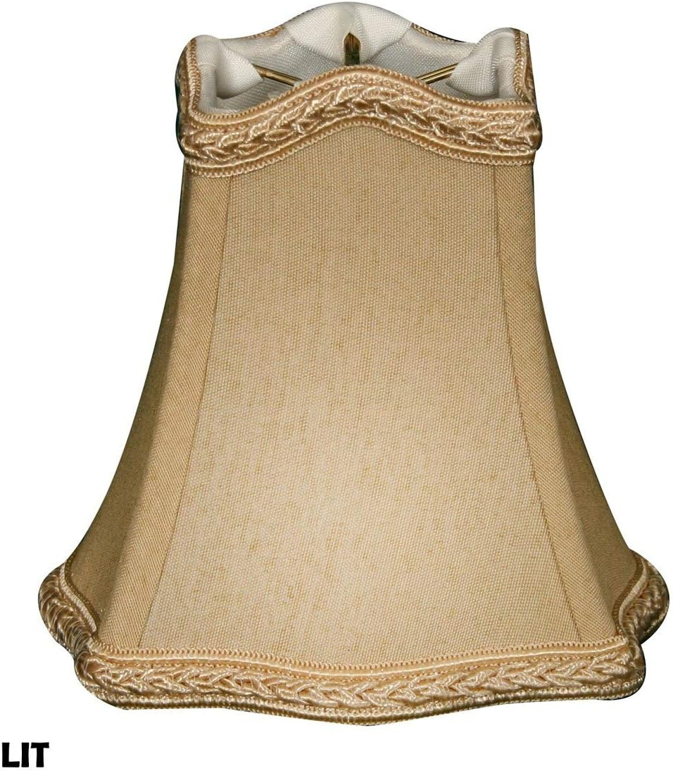 Royal Designs, Inc. Decorative Trim Hexagon Empire Chandelier Shade CS-508AGL-6, Antique Gold, 2.5 x 5 x 4.5, Pack of 6