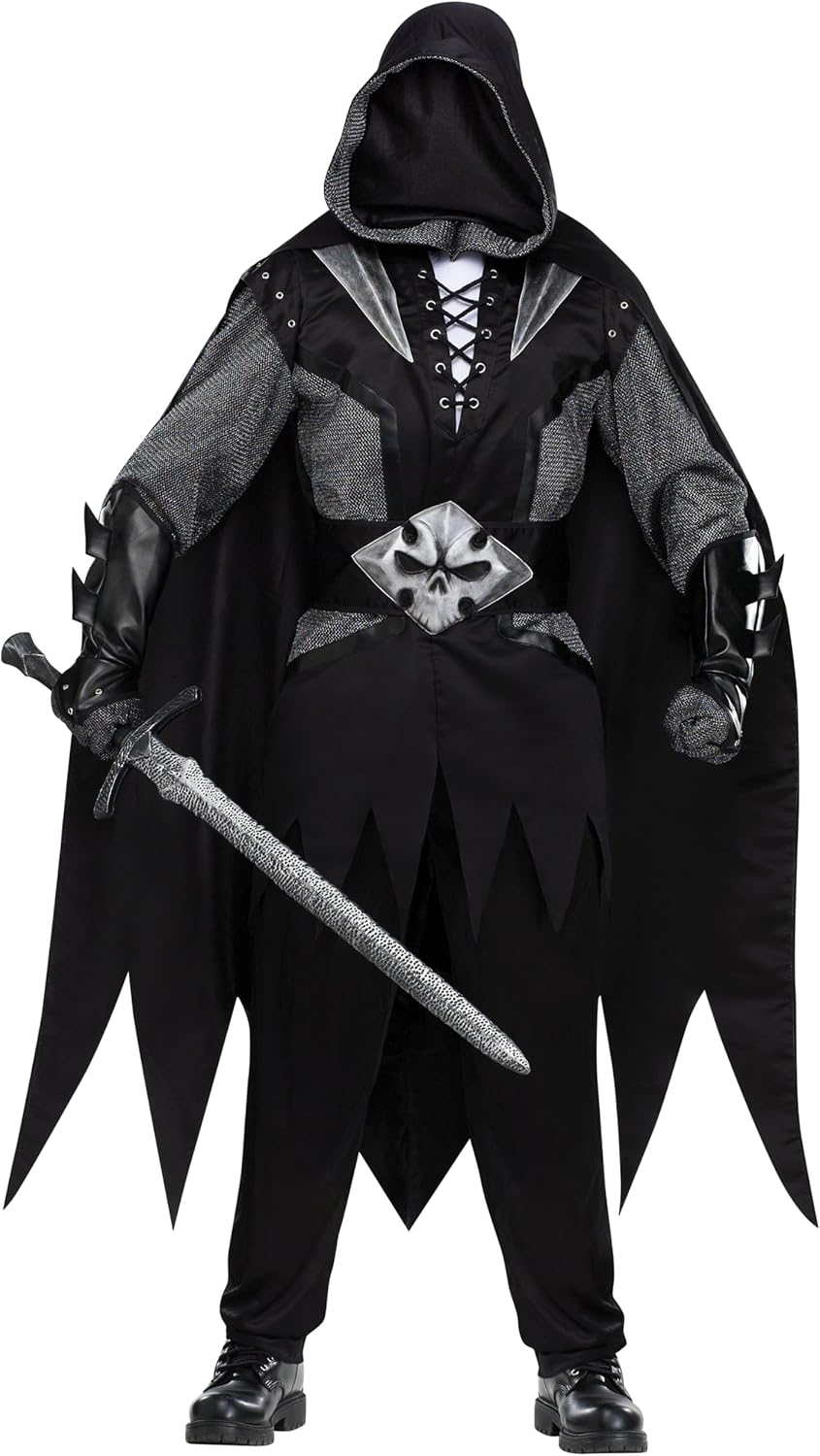 Fun World - Men's Evil Knight Costume - One Size Fits Most