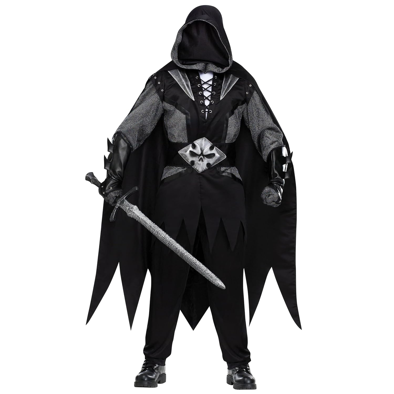 Fun World - Men's Evil Knight Costume - One Size Fits Most