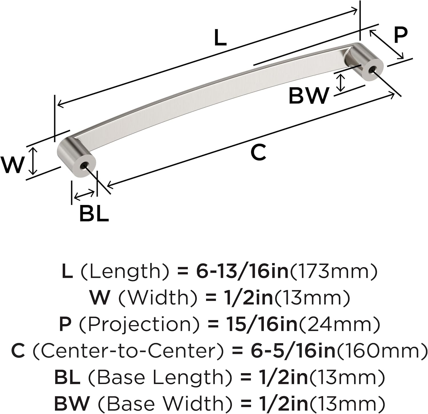 Rift 6-5/16 inch (160mm) Center-to-Center