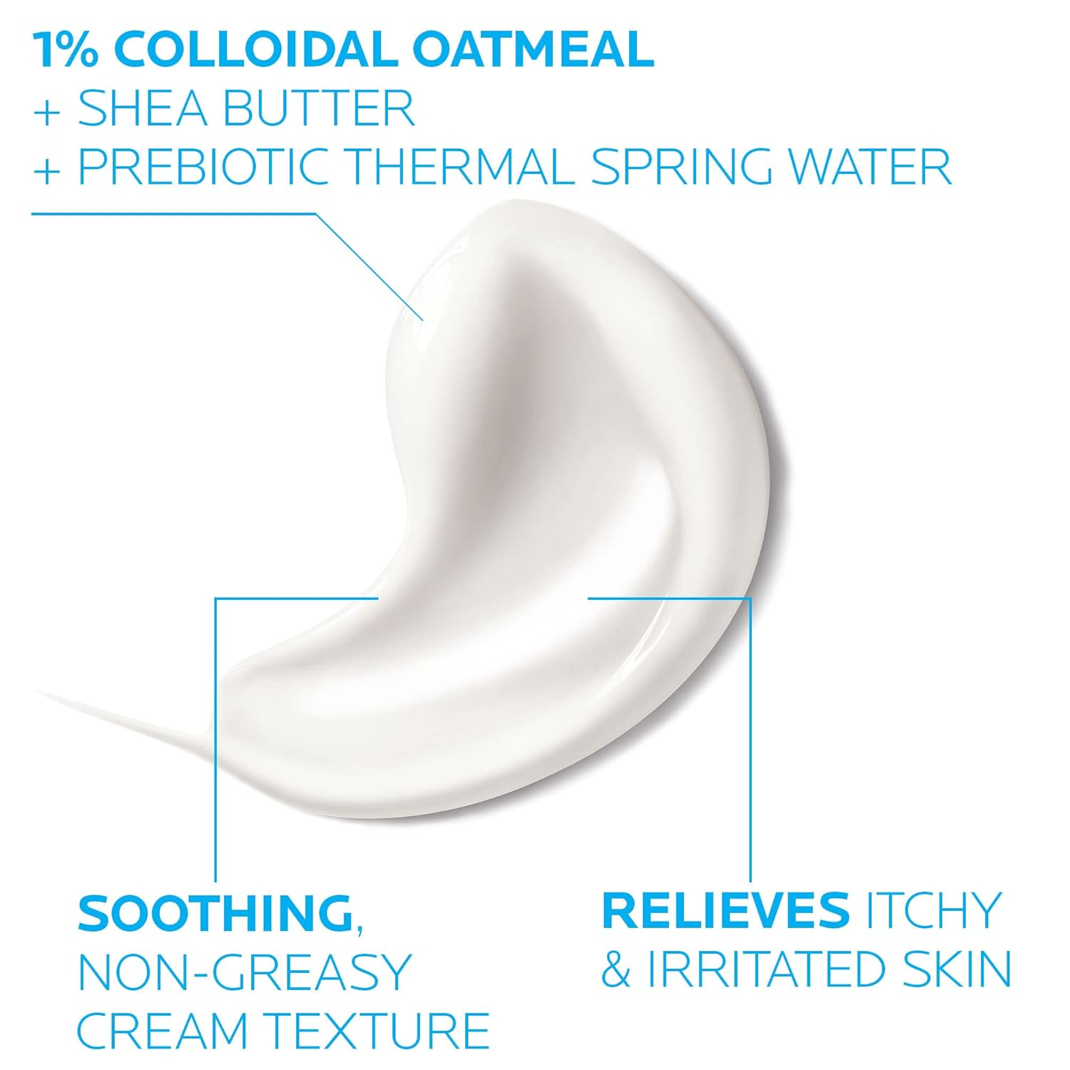 La Roche-Posay Lipikar Soothing Relief Eczema Cream, Face and Body Lotion For Eczema and Sensitive, Dry Skin, Moisturizer with Colloidal Oatmeal to Relieve Irritation