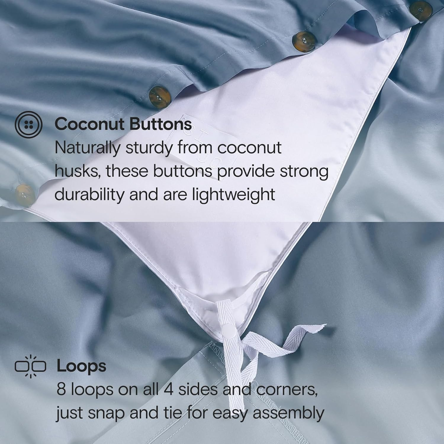 SIJO AiryWeight Tencel Duvet Cover, 100% Lyocell Derived from Eucalyptus, Buttery Soft, Best Cooling Sheets by Architectural Digest (Sky, Twin/Twin XL 70"x90")