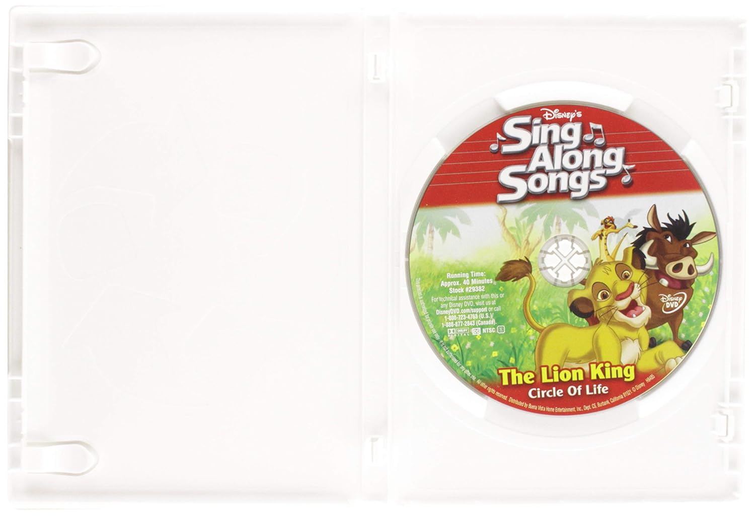 The Lion King Circle of Life Sing Along Songs DVD