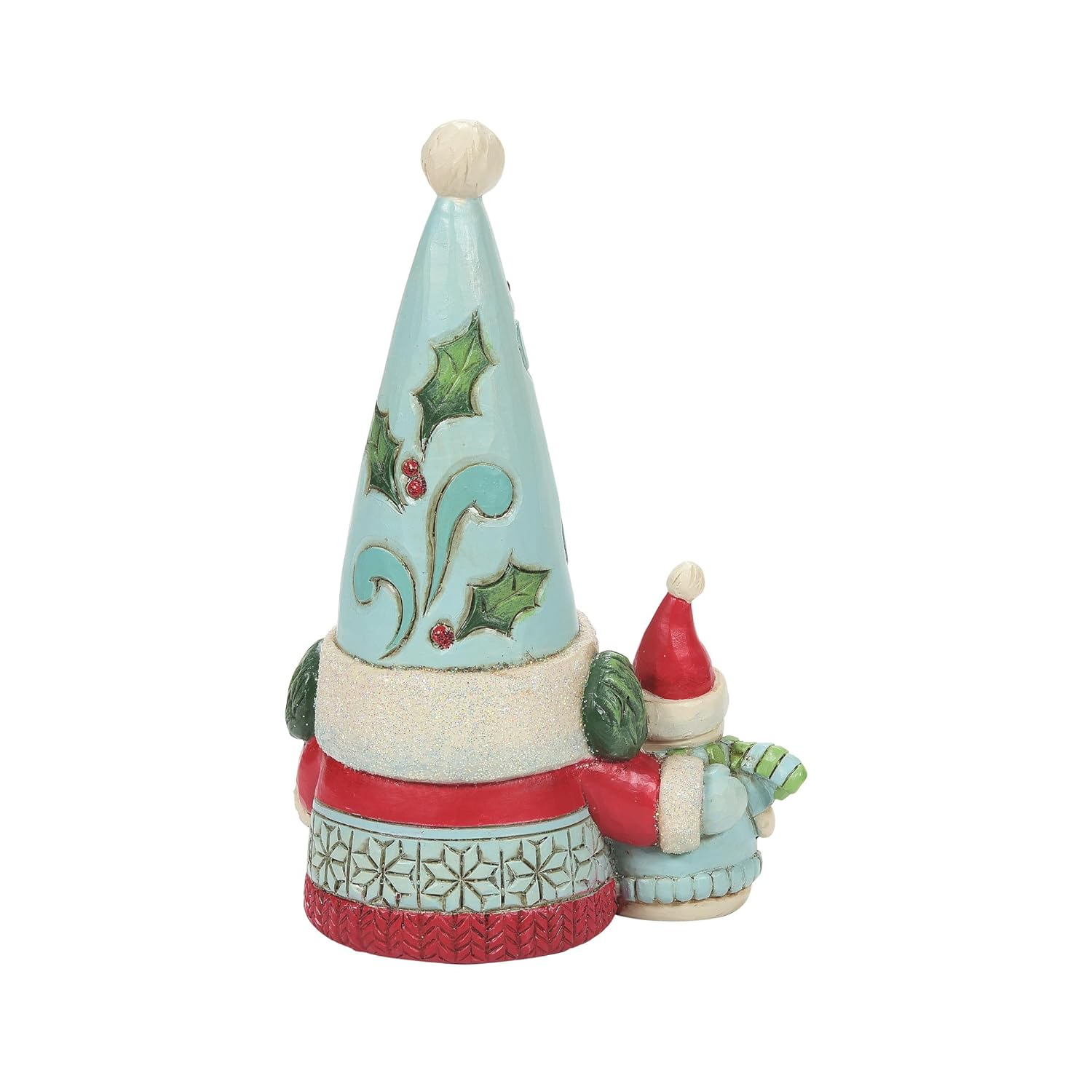 Enesco Jim Shore Heartwood Creek Wonderland Gnome and Snowman Figurine, 5.12 Inch, Multicolor