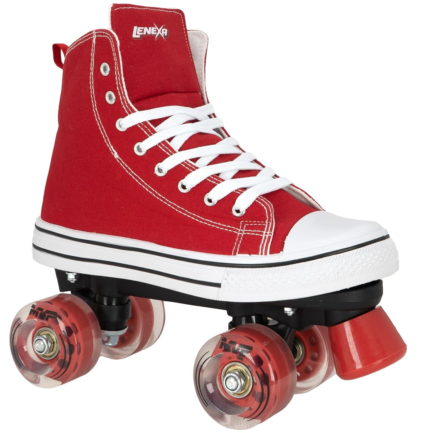 Lenexa MVP 2.0 Roller Skates for Kids and Adults | Roller Skate Shoes for Men and Women | Outdoor High-Top Sneaker Roller Shoes | Full Lace Up Ankle Support | Various Sizes and Colors