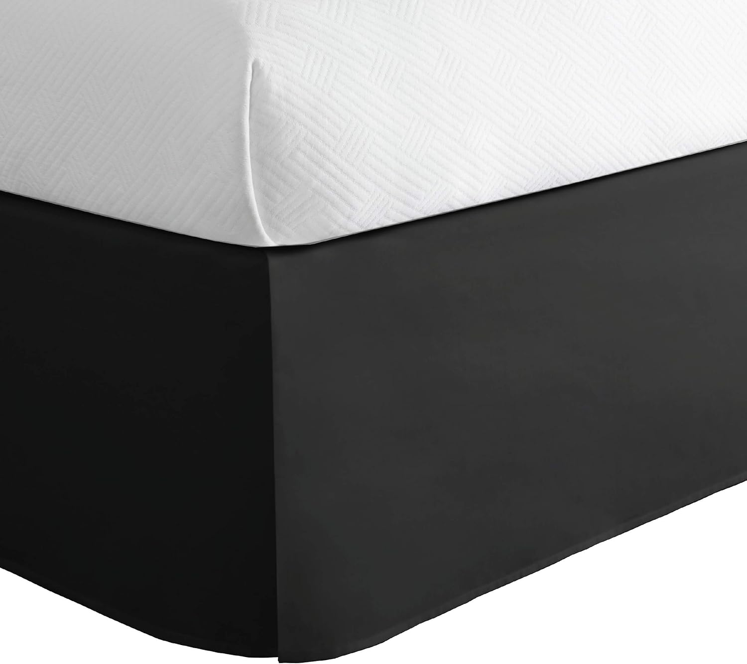 LEVINSOHN TEXTILE Basic Microfiber Tailored Bedskirt with 14-inch Drop Black Full