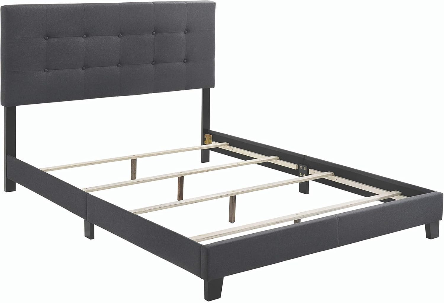 Mapes Tufted Upholstered Queen Bed Charcoal