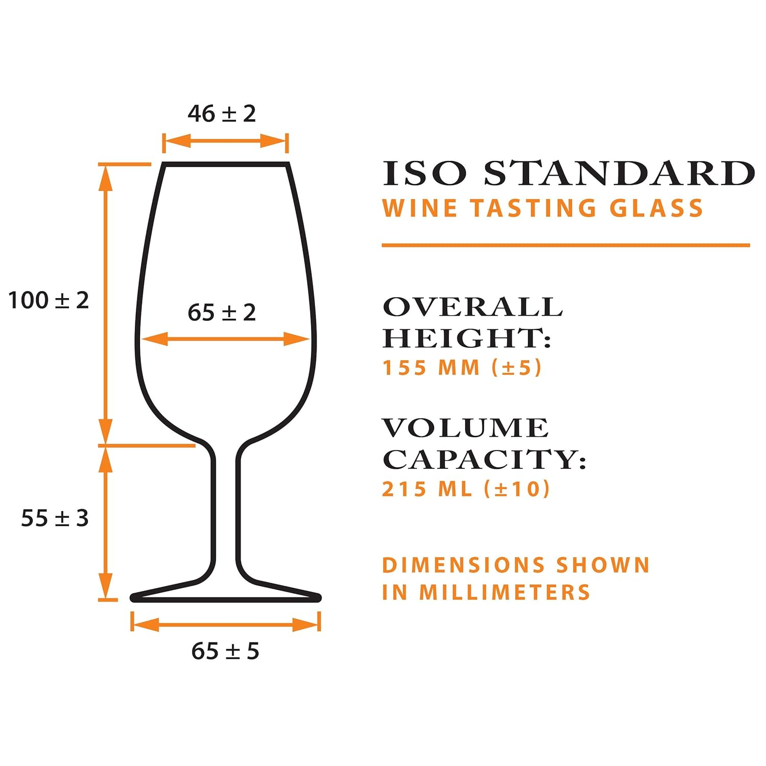 Final Touch ISO INAO Wine Tasting Glasses Set of 6 - Lead-Free Crystal for Red, White, Sparkling, Rosé - 7¼ oz Capacity - Ideal for Wine Tastings and Events (WGT406)