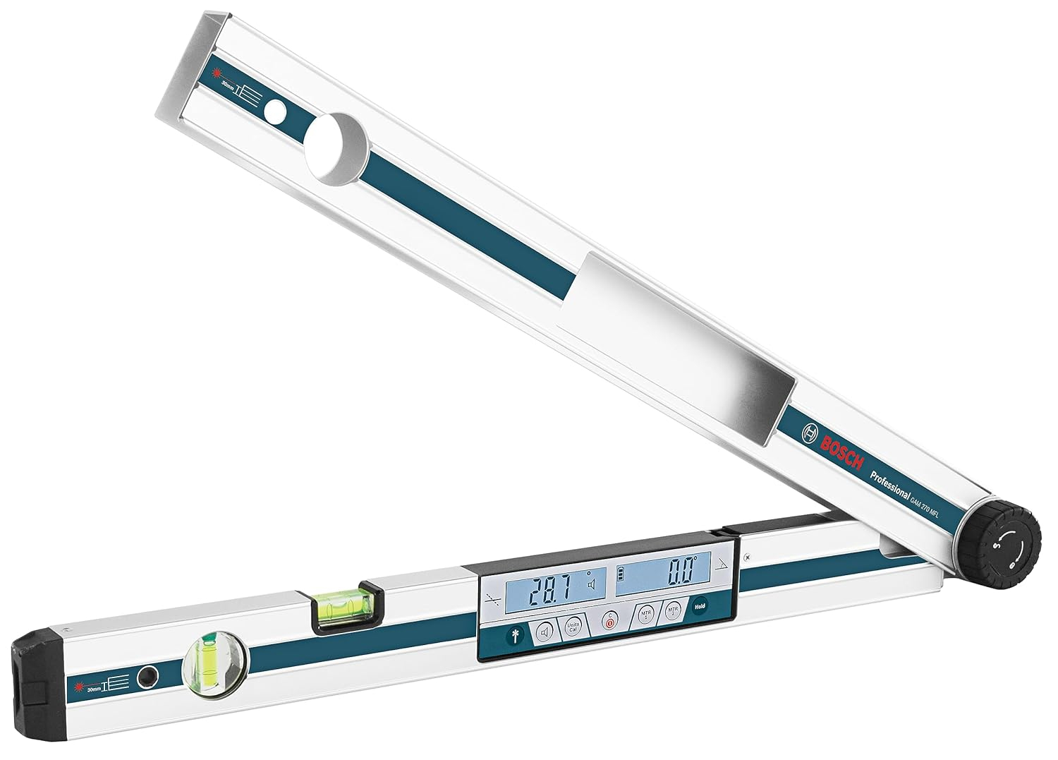Miter Finder Digital Angle Finder Features Inclinometer, Miter Cut Calculator, Protractor, Digital Level with Case