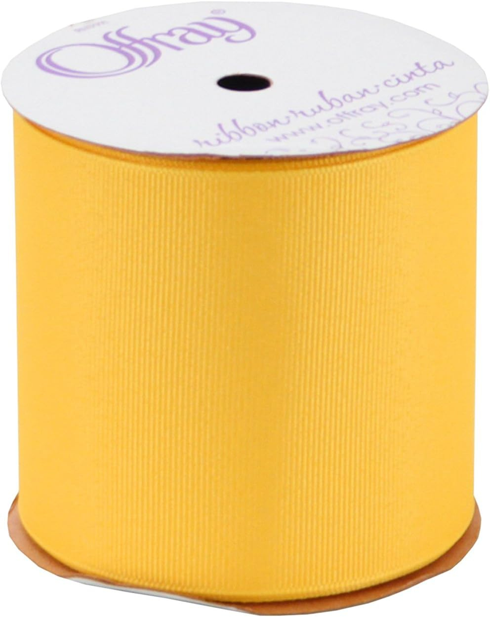 Maize Yellow Grosgrain Polyester Ribbon, 3-Inch by 9-Feet