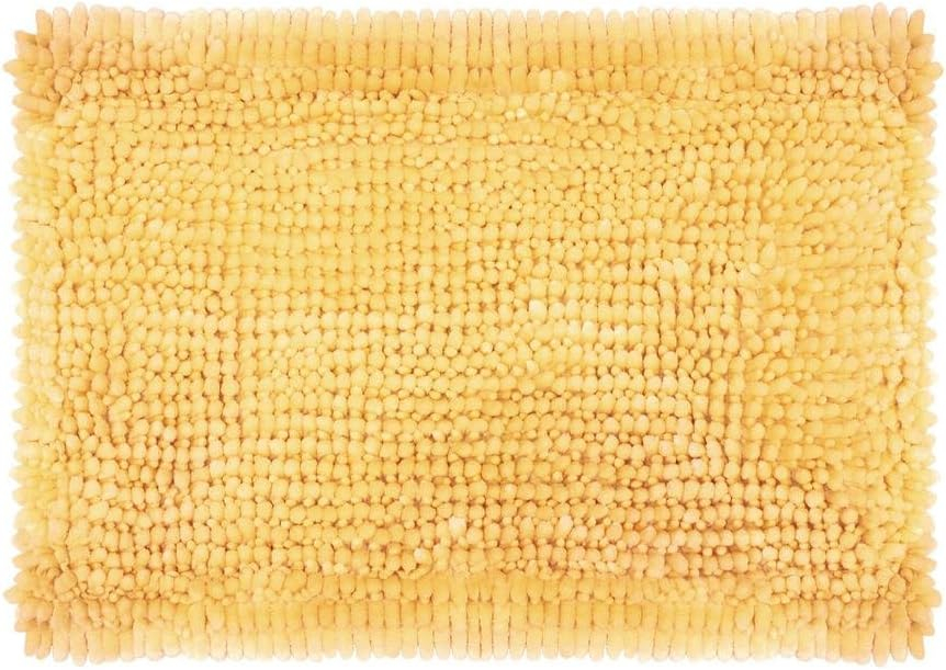Laura Ashley Butter Chenille 17" x 24" Bath Mat, Yellow