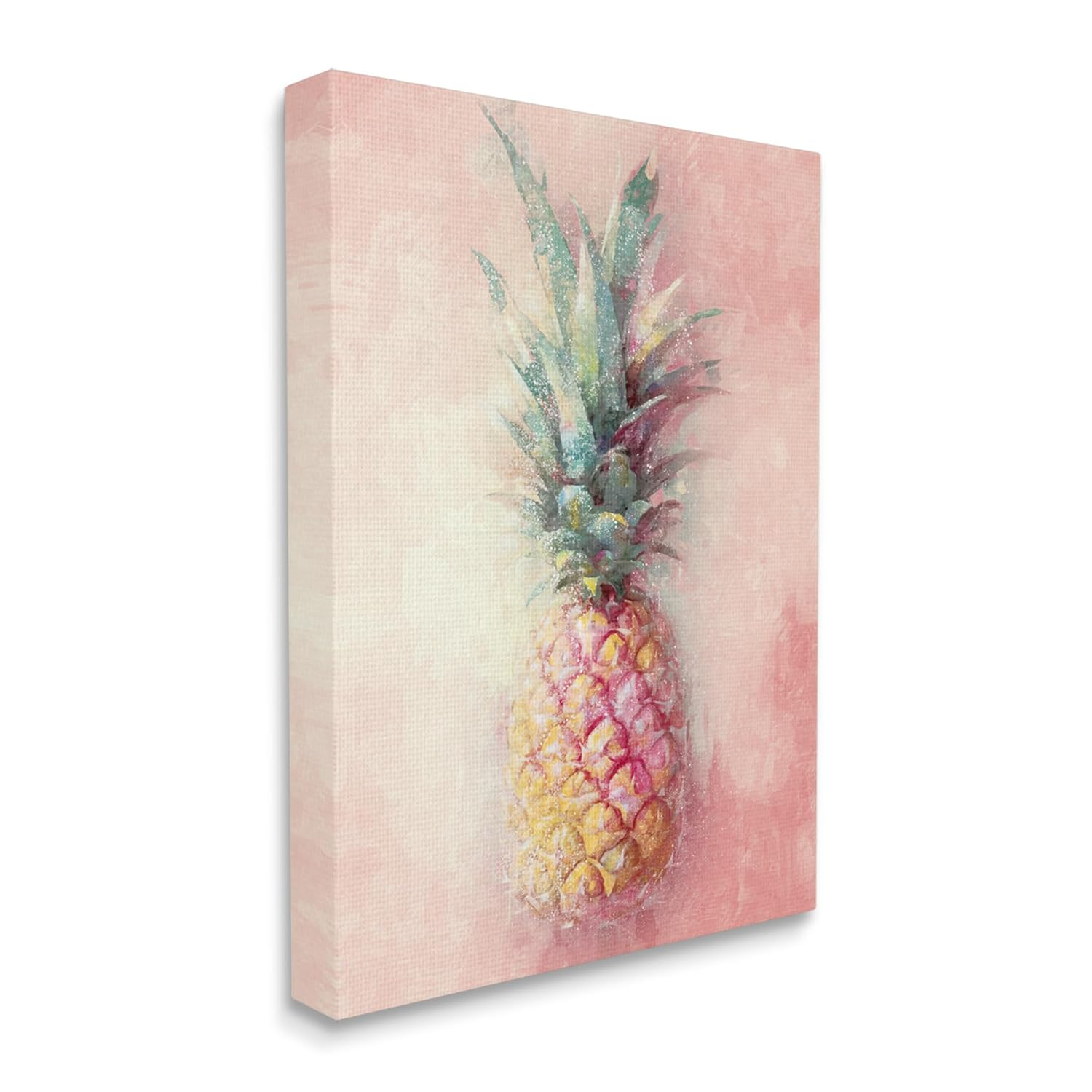 Stupell Industries Tropical Glam Pineapple Food & Beverage Painting Gallery Wrapped Canvas Art Print Wall Art, 24 x 30