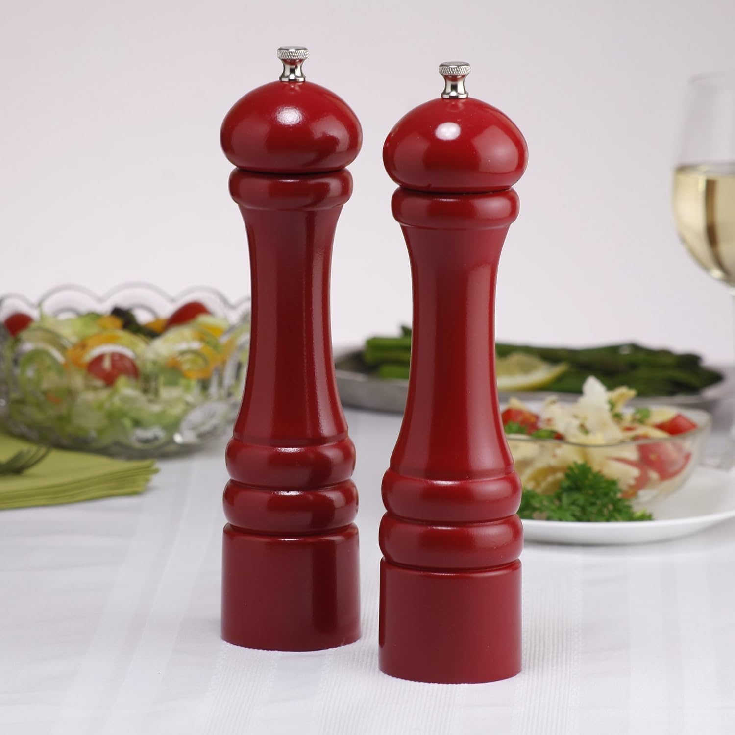 Chef Specialties - 10600 - Autumn Hues - 10 Inch - Pepper Mill and Salt Shaker Set - Candy Apple