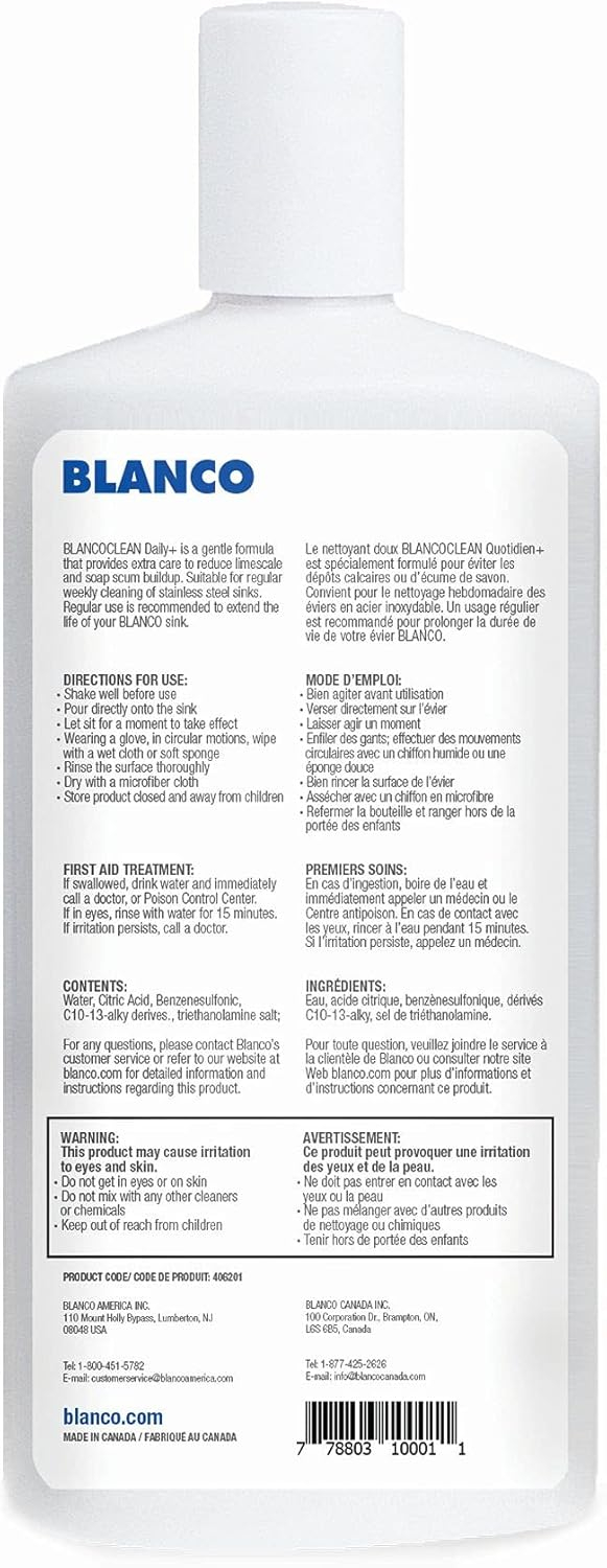 Blanco 406201 Blancoclean Daily+ Stainless Steel Sink Cleaner