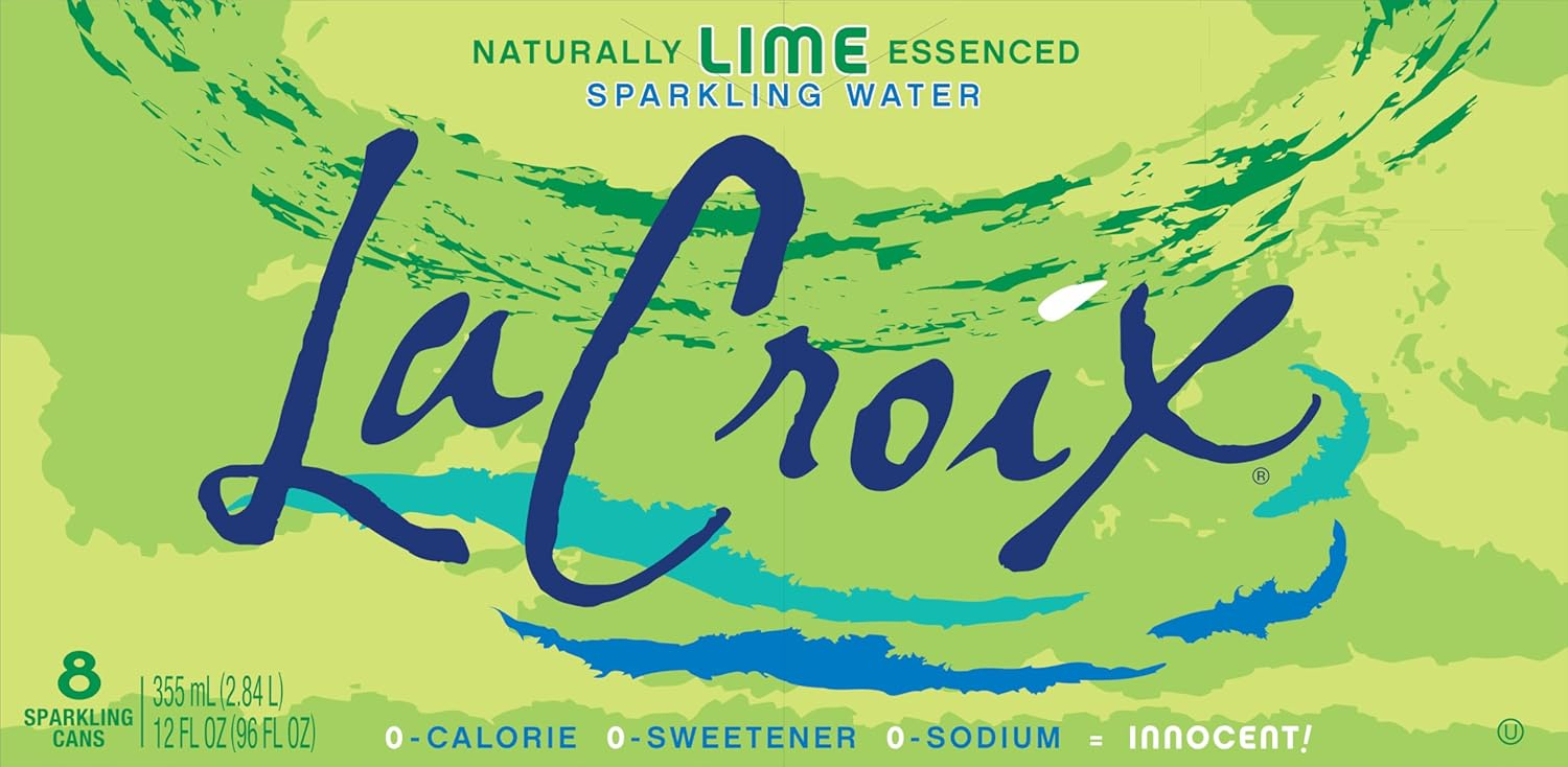 La Croix Natural Lime Flavored Sparkling Water, 12 fl oz, 8 pack
