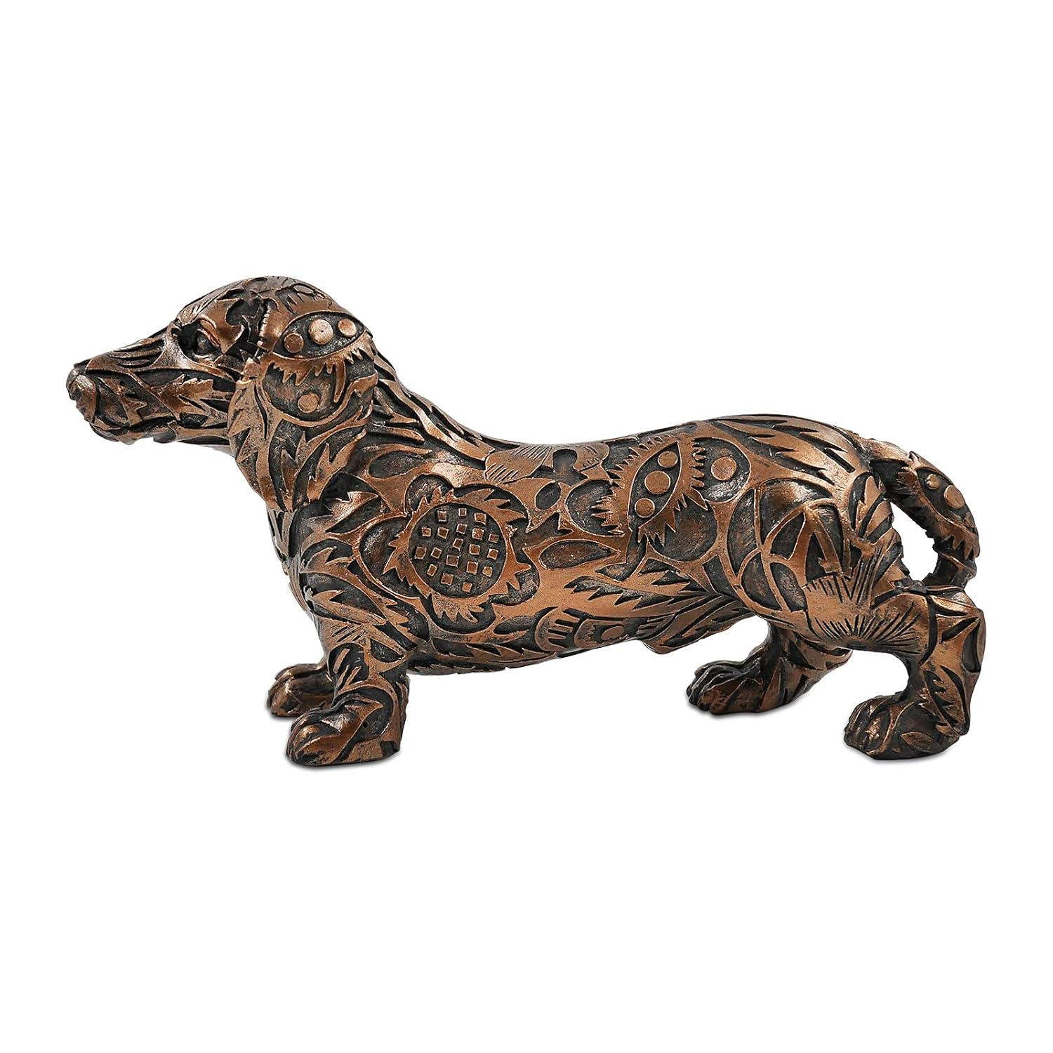 8'' Dachshund Figurines, Bronze Dog Statue, Puppy Sculpture, Wiener Dog Decor, Gifts for Dog Loving Friends